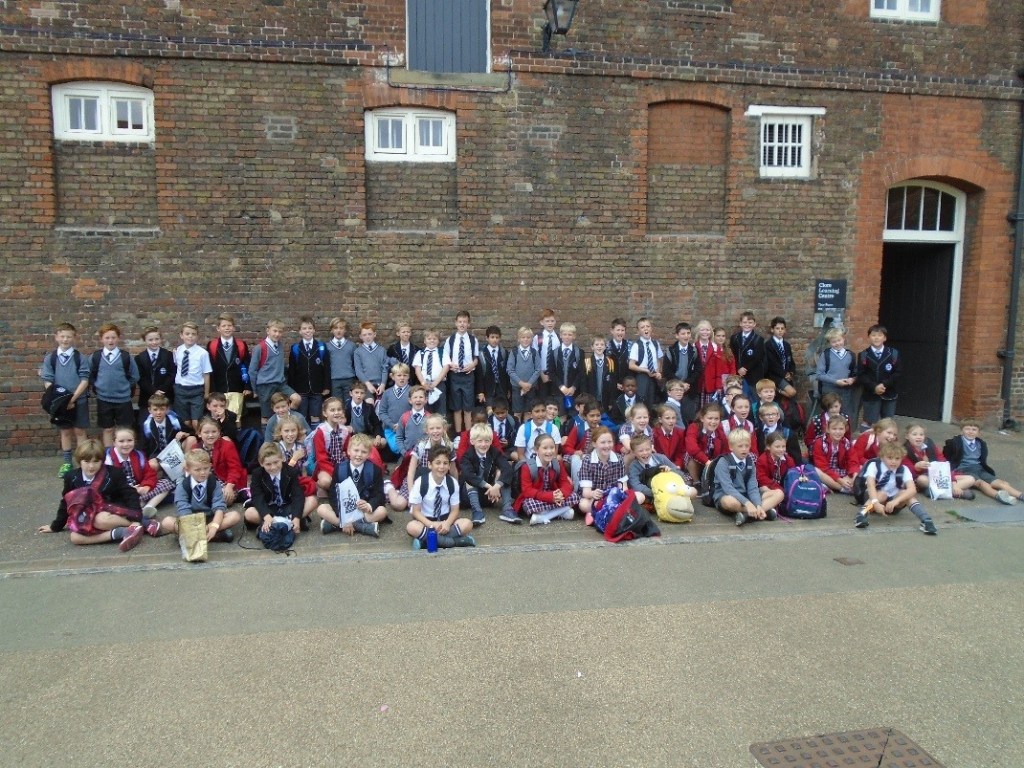 Downsend pupils outside Class Learning Centre