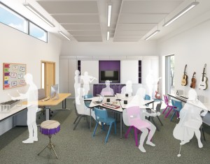 Flexible learning space illustration
